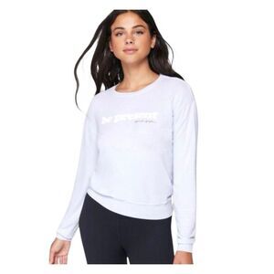 Spiritual Gangster Be Present Savasana Pullover Light Blue Women Size Large Soft